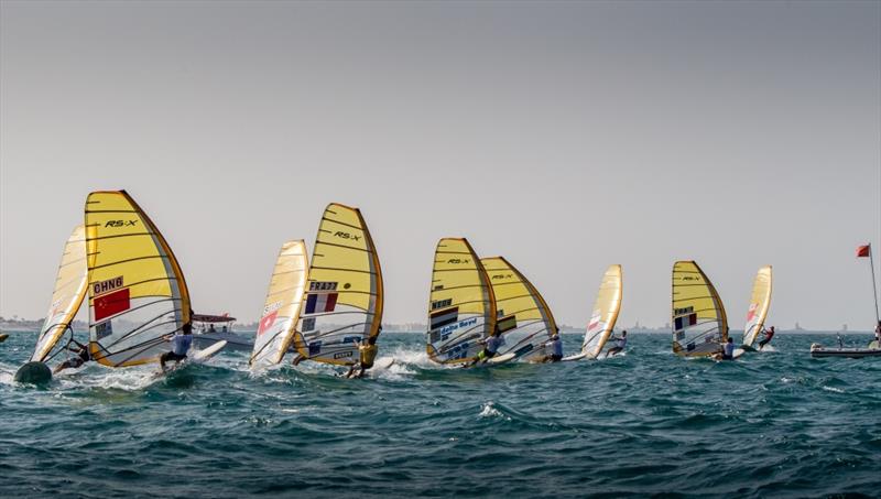 Men's Medal Race at the RS:X World Championships photo copyright Jesus Renedo / Oman Sail taken at  and featuring the RS:X class