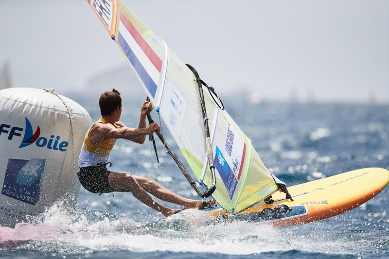 French RS:X racer Louis Giard racing in Marseille - photo © World Sailing