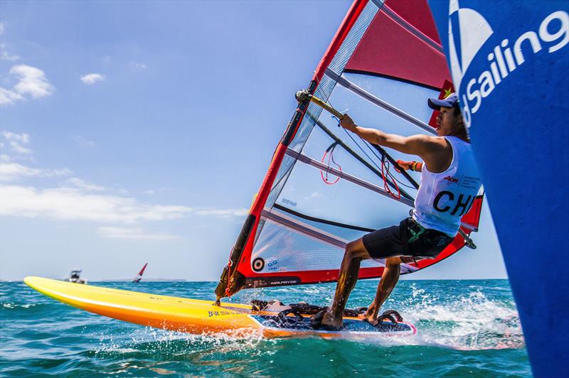 Chen Hao (CHN) - RS:X Boys - photo © Georgia Schofield / Sailing Energy / World Sailing