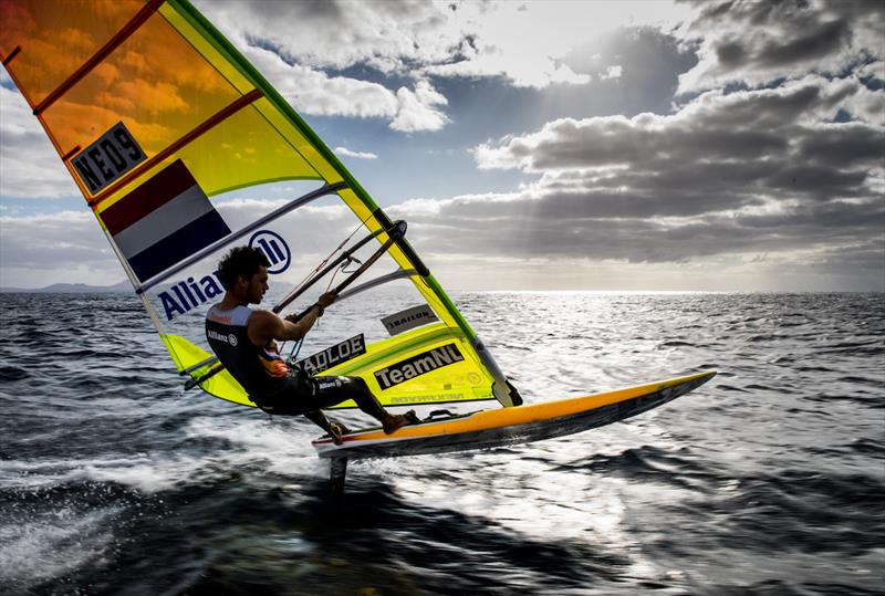 Allianz Benelux sponsor the Dutch Sailing Team - Kiran Badloe, RS:X photo copyright Richard Langdon / Ocean Images taken at  and featuring the RS:X class