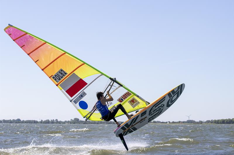 Poland's Piotr Myszka wins the Men's RS:X class at the Hempel World Cup Series - Allianz Regatta in Medemblik photo copyright Sander van der Borch / Allianz Regatta taken at Regatta Center Medemblik and featuring the RS:X class