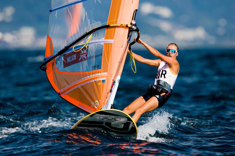 Ali Young in the Women's ILCA 6 on Tokyo 2020 Olympic Sailing Competition Day 1 photo copyright Sailing Energy / World Sailing taken at  and featuring the RS:X class