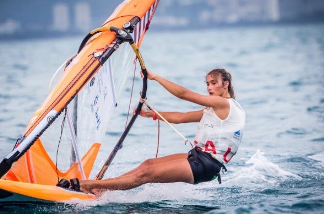 Girls RS:X - Dominique Stater (USA) at Youth Sailing Worlds Sanya - photo © World Sailing / Sailing Energy