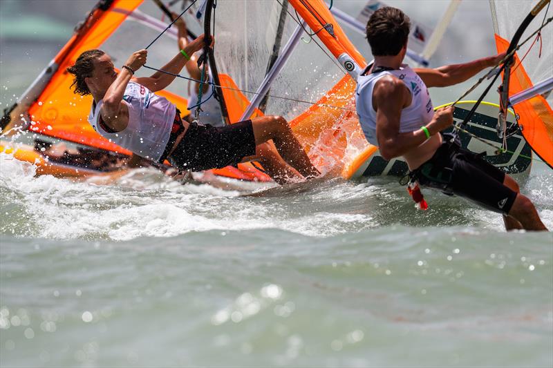 Mens RS:X - Youth Worlds 2018, Corpus Christi - Day 1 photo copyright Jen Edney / World Sailing taken at  and featuring the RS:X class