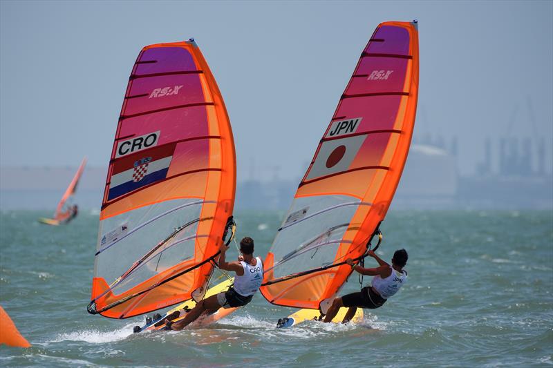Mens RS:X - Day 3 of the Youth Sailing World Championships in Corpus Christi, Texas photo copyright James Tomlinson / / World Sailing taken at  and featuring the RS:X class