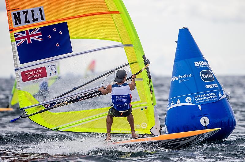 Antonio Cozzolino (NZL) - RS:X - Day 4 - Hempel Sailing World Championships, Aarhus - August 2018 photo copyright Sailing Energy / World Sailing taken at  and featuring the RS:X class