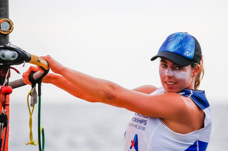 Lucie Belbeoch - Sailing Worlds Aarhus 2018 photo copyright Jesus Renedo / Sailing Energy / Aarhus 2018 taken at  and featuring the RS:X class