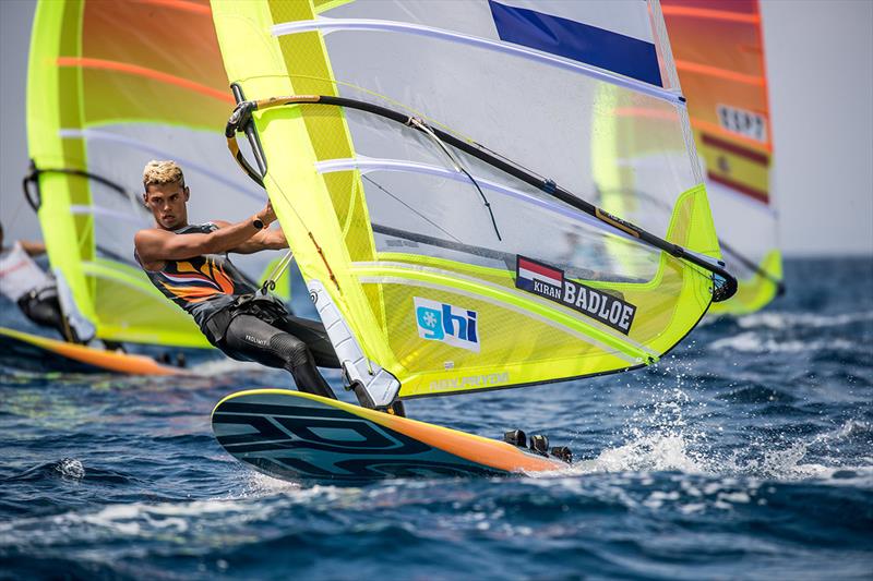 European podium RS:X at the Medemblik Regatta photo copyright Richard Langdon / Ocean Images taken at  and featuring the RS:X class