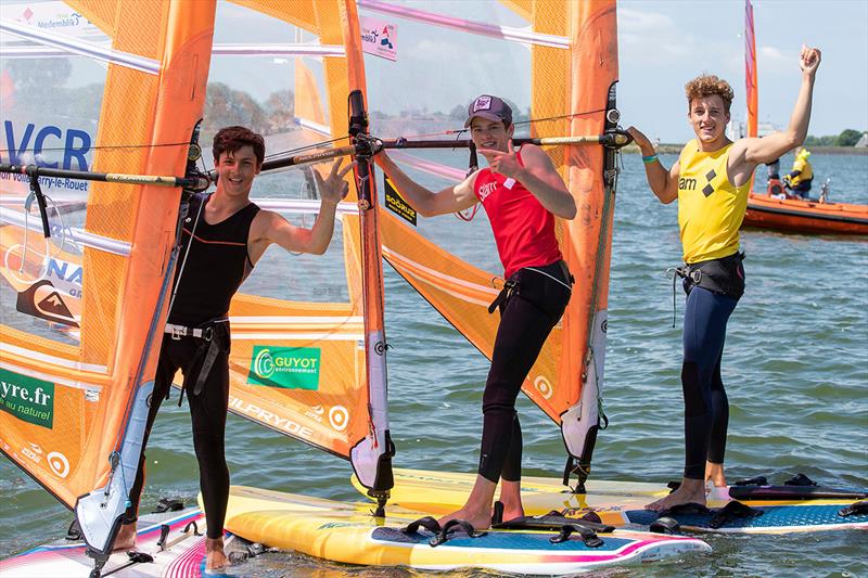 Podium RS:X Youth, on the right Fabien Pianazza (FRA) - Medemblik Regatta Nautical Festival 2019 photo copyright Sander van der Borch taken at  and featuring the RS:X class