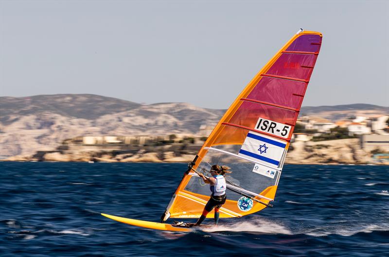 Noga Geller (ISR) on day 4 of the Hempel World Cup Series Final in Marseille photo copyright Sailing Energy / World Sailing taken at  and featuring the RS:X class
