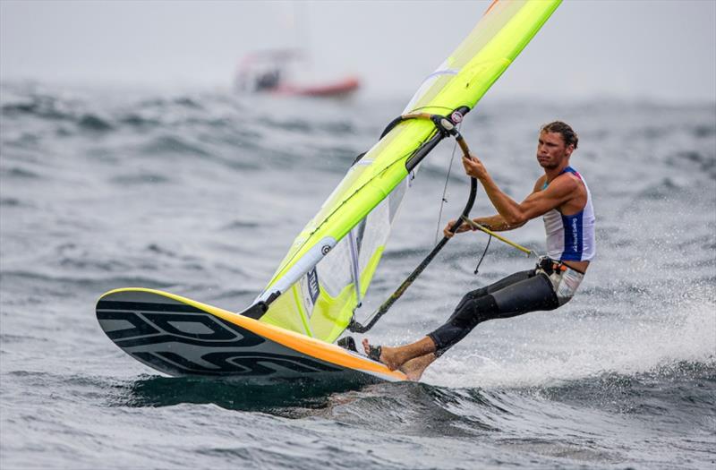 Tom Squires, RS:X Men - Hempel World Cup Series Enoshima, Day 2 photo copyright Jesus Renedo / Sailing Energy / World Sailing taken at  and featuring the RS:X class