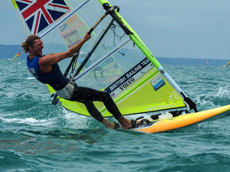 Tom Squires (GBR) - 2020 RS:X Windsurfing World Championships, day 3 photo copyright Caitlin Baxter taken at Sorrento Sailing Couta Boat Club and featuring the RS:X class