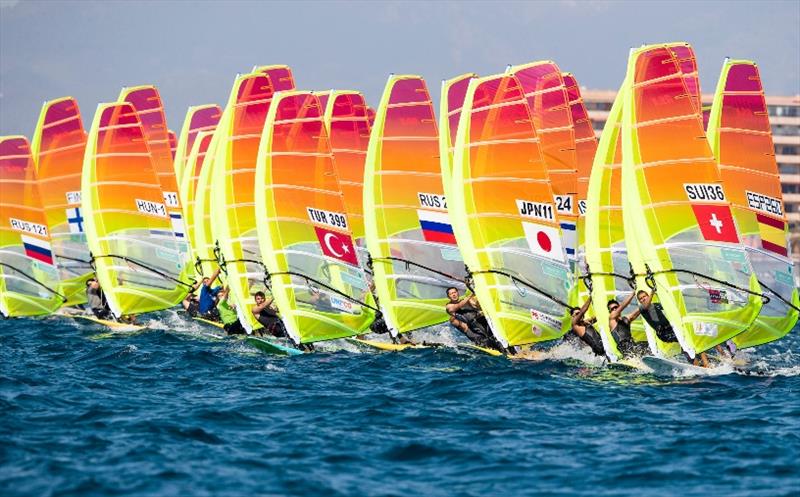 RS:X fleet during 2019 edition of Trofeo SAR Princesa Sofia Iberostar photo copyright Jesus Renedo / Sailing Energy / World Sailing taken at Real Club Náutico de Palma and featuring the RS:X class