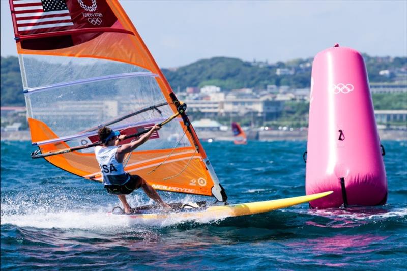 Farrah Hall (Annapolis, MD) - Tokyo 2020 Olympics, Day 5 photo copyright Sailing Energy / US Sailing taken at  and featuring the RS:X class