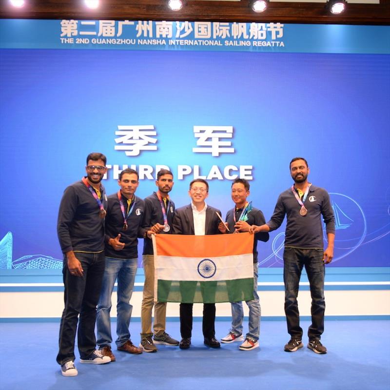 Team India. Guangzhou Nansha International Sailing Regatta 2018 photo copyright Nansha Sailing Academy taken at  and featuring the Norfolk Punt class