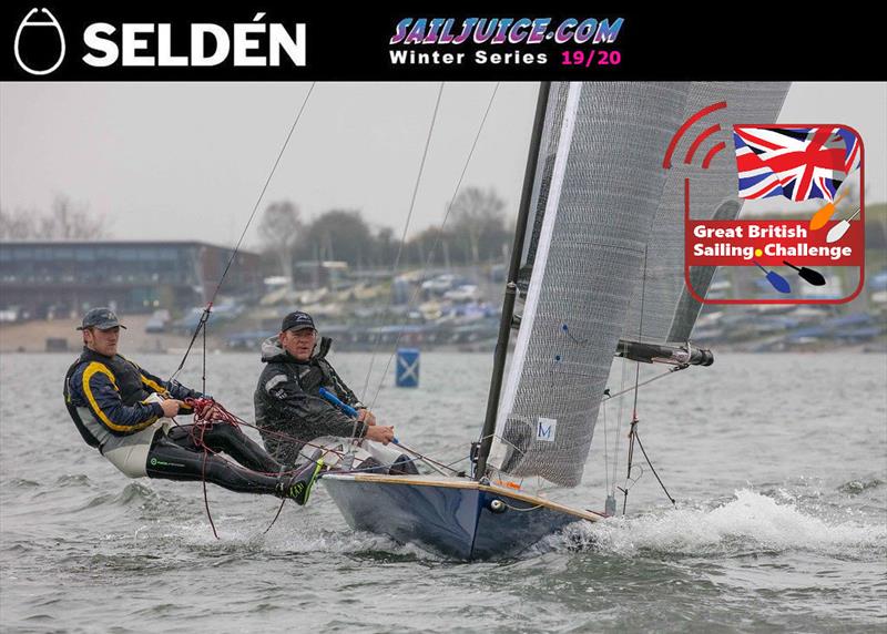 Colin and Oly Murray win the Fernhurst Books Draycote Dash 2019, part of the Seldén SailJuice Winter Series photo copyright Tim Olin / www.olinphoto.co.uk taken at Draycote Water Sailing Club and featuring the Norfolk Punt class