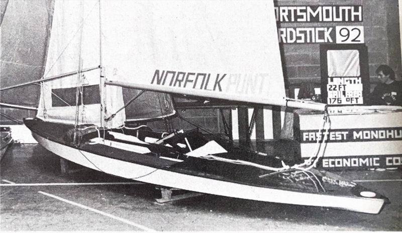 Hard chine punt at the 1975 Dinghy Show photo copyright Norfolk Punt Club Archives taken at Norfolk Punt Club and featuring the Norfolk Punt class