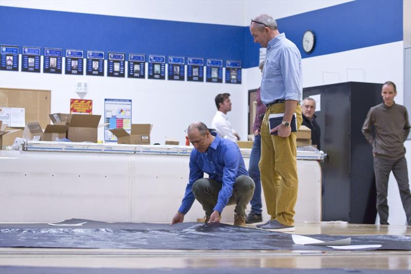 JB Braun inspects finishing details on a 3Di sail - photo © North Sails