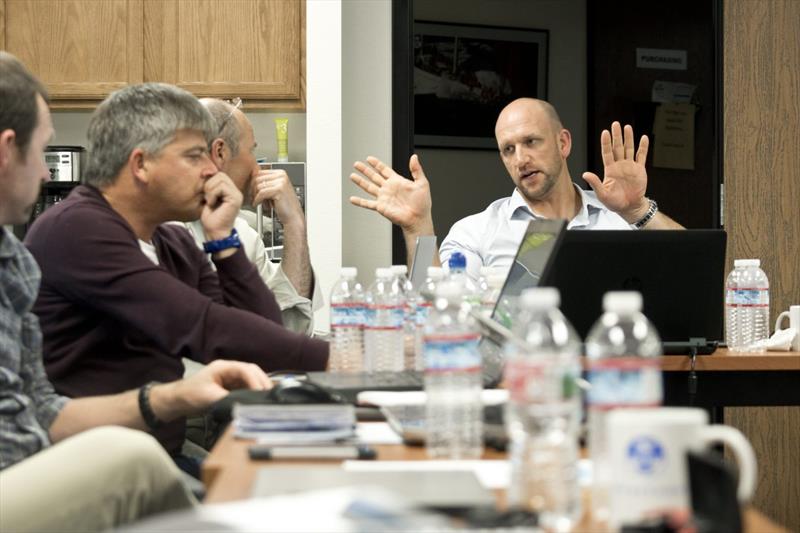 Magnus Doole led the group in a discussion on “Engine Above The Deck; ” a term coined by Terry Kohler, former owner of North Sails photo copyright North Sails taken at  and featuring the  class