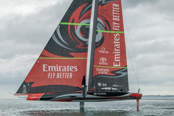 Emirates Team New Zealand's AC75 'Te Aihe' on the Waitemata Harbour in Auckland, New Zealand - photo © Emirates Team New Zealand