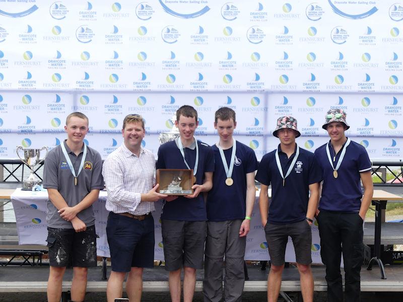 NSSA National Youth Regatta - Fast handicap fleet podium photo copyright Fernhurst Books / Draycote Water Sailing Club taken at Draycote Water Sailing Club and featuring the NSSA class