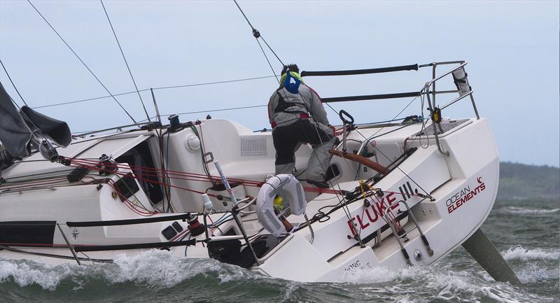 James Hardiman aboard his yacht Fluke III photo copyright Ocean Elements taken at  and featuring the  class