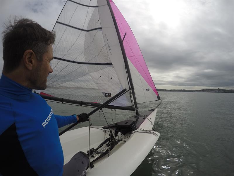 James out in his RS100 at Instow photo copyright James Hardiman taken at North Devon Yacht Club and featuring the  class