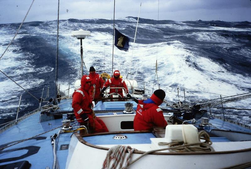 Surfing down the waves in the Southern Ocean onboard Norsk Data GB (1985 - 86 Race ) - photo © Philip McDonald