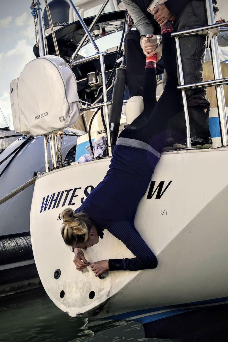 The young crew of White Shadow practicing for the Cirque du Soleil. OGR 2023 Sayula Class Entry  photo copyright White Shadow taken at  and featuring the Ocean Globe Race class