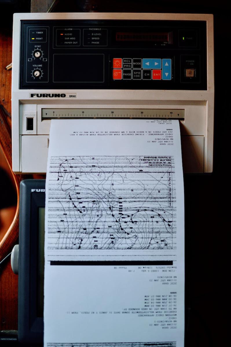 No satellites or GRIB files in the OGR, back to thermal paper, HF radios and weather fax! Sailing like its 1973 means using more traditional equipment like radio direction finders and towing logs. OGR 2023 Sayula Class Entry photo copyright White Shadow taken at  and featuring the Ocean Globe Race class