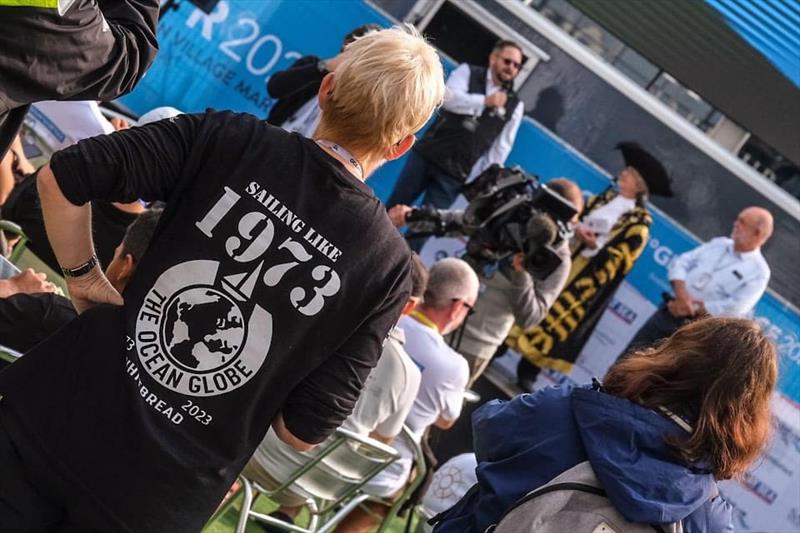 Lord Mayor Cllr Valerie Laurent was clearly delighted to open the MDL race village and welcome the 218 sailors embarking on the adventure of a lifetime. We suspect she'll sign up for the 2027 race - photo © Emma Walker Skeleton Crew OGR2023