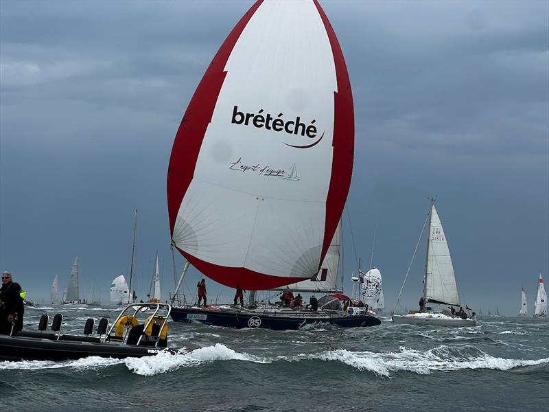 McIntyre Ocean Globe 2023 – L'Esprit d'équipe FR (85) showing us how to fly a spinnaker. A Whitbread winner and three-time entrant they know what they're doing photo copyright Aida Valceanu / OGR2023 taken at  and featuring the Ocean Globe Race class