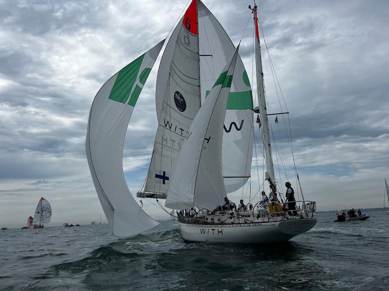 McIntyre Ocean Globe 2023 – Showing off her sails, Galiana WithSecure FI (06) testing how many sails you can hoist at once! photo copyright Aida Valceanu / OGR 2023 taken at  and featuring the Ocean Globe Race class