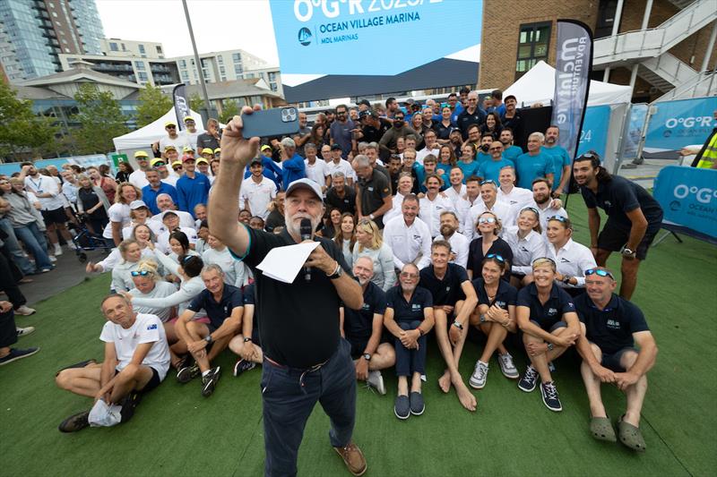 McIntyre Ocean Globe 2023 – 144 crews sailing leg 1. Selfie Time! Don's the only one allowed to have a iPhone!! Crew's phone already sealed in grab bag for next 40plus days as part of the racing like its 1973 retro racing rules photo copyright Tim Bishop / PPL taken at  and featuring the Ocean Globe Race class