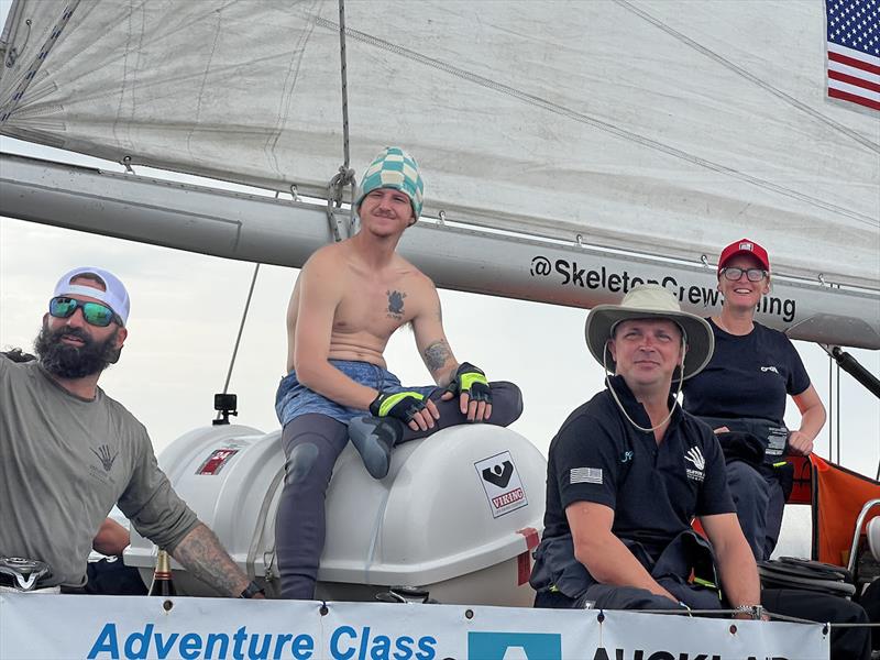 Ocean Globe Race - Hopeless romantics underneath it all chilling at the startline. Godspeed and Skeleton Crew Sailing are a non-profit providing adventure therapy to military service members and veterans through sailing - photo © Aida Valceanu / OGR