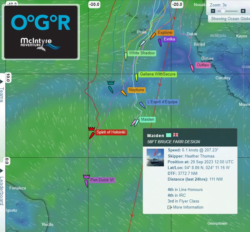 OGR Position Report photo copyright OGR taken at  and featuring the Ocean Globe Race class