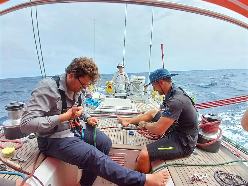 2023 McIntyre Ocean Globe Race - Never a moment's rest thanks to dreaded chaffing – a problem across the fleet. South African entrants Sterna/ All Spice Yachting aren't going to let it slow their progress to Cape Town!! - photo © Team Sterna / AllSpice Yachting / OGR2023