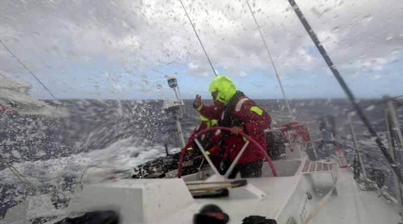Speed records onboard Maiden! Clearly South African Vuyisile is very keen to get home. McIntyre Ocean Globe 2023 - photo © OGR 2023 / Maiden