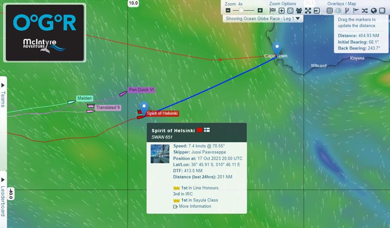 Fleet position on 17th October 2023 - photo © OGR 2023