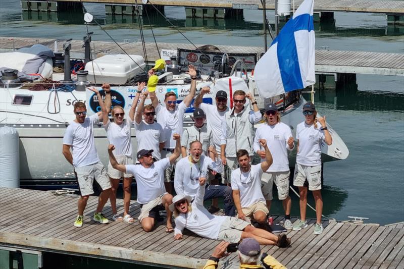 Regaining their landlegs after 40 days at sea - Ocean Globe Race photo copyright Usaamah Adams taken at  and featuring the Ocean Globe Race class