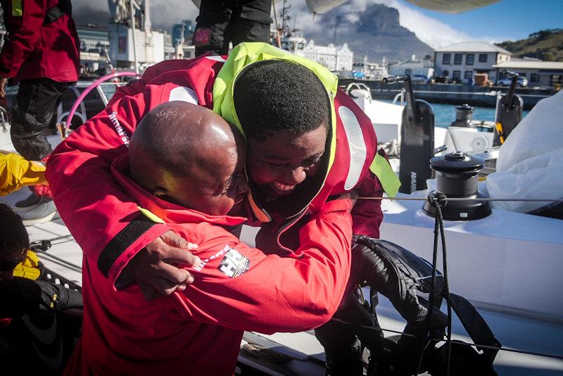 Maiden finish leg 1 of the Ocean Globe Race photo copyright The Maiden Factor / Kaia Bint Savage taken at  and featuring the Ocean Globe Race class