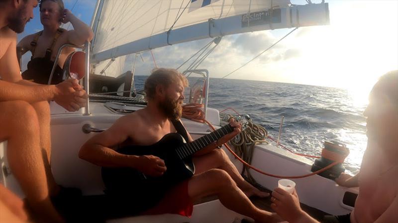 Ville serenaded the crowds departing Southampton – now Cape Town fans eagerly await his performance of ‘Port Tack' photo copyright Galiana WithSecure / Ville Norra taken at  and featuring the Ocean Globe Race class