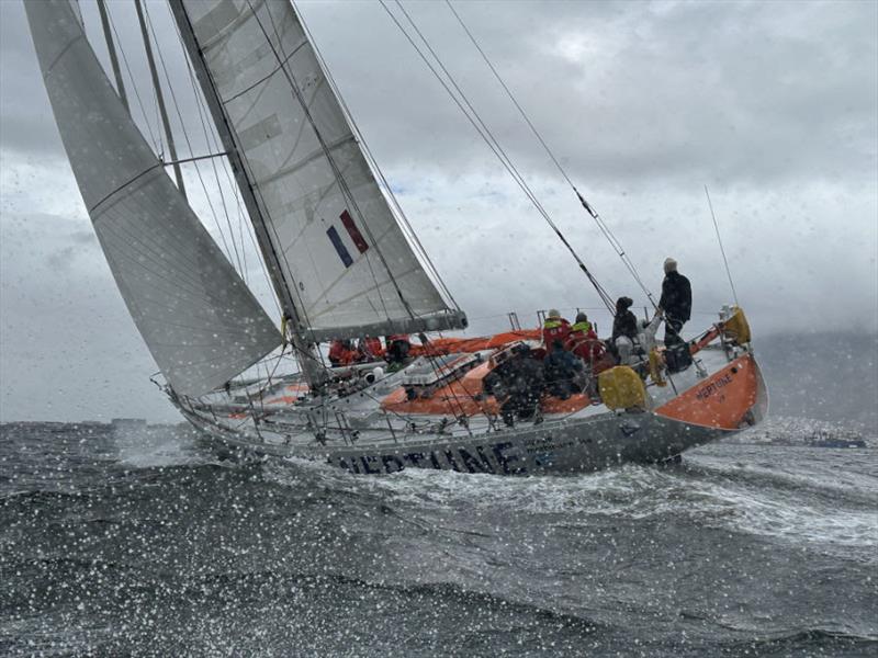 Neptune were ready to relax until spotting Triana too close for comfort photo copyright OGR2023 / Rob Havill taken at  and featuring the Ocean Globe Race class