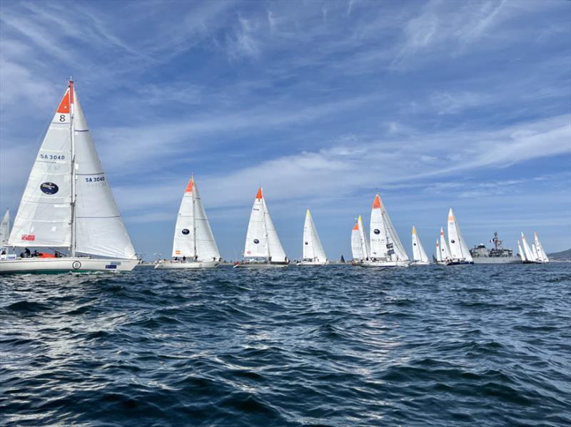 Perfect start in Cape Town. Sun, breeze and Table Mountain - 2023 Ocean Globe Race Leg 2 photo copyright OGR2023 / Jacqueline Kavanagh taken at  and featuring the Ocean Globe Race class