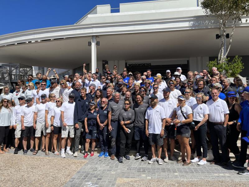 The OGR crew's final farewell on the V&A Waterfront before setting sail for Auckland - 2023 Ocean Globe Race Leg 2 photo copyright OGR2023 / Jacqueline Kavanagh taken at  and featuring the Ocean Globe Race class