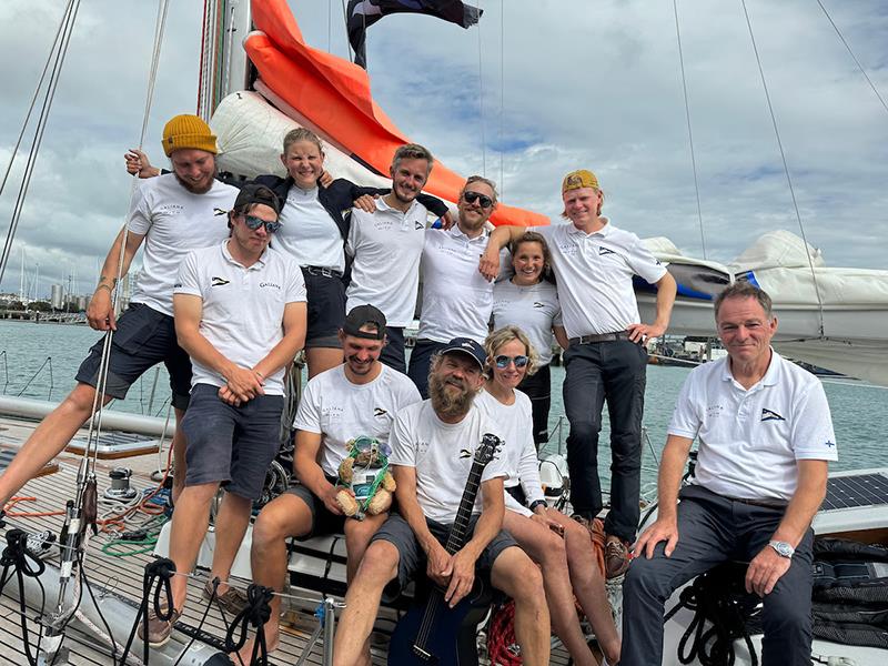 Looking stylish as always – even after racing across the Southern Ocean - Ocean Globe Race 2023 photo copyright OGR2023 / Aida Valceanu taken at  and featuring the Ocean Globe Race class