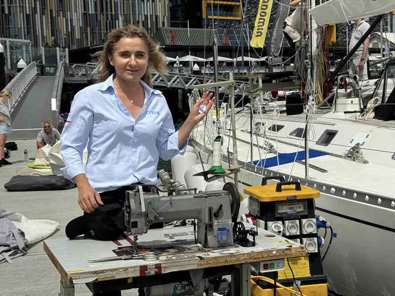 Sail repairs - Ocean Globe Race - Auckland - January 2024 - photo © Ocean Globe Race