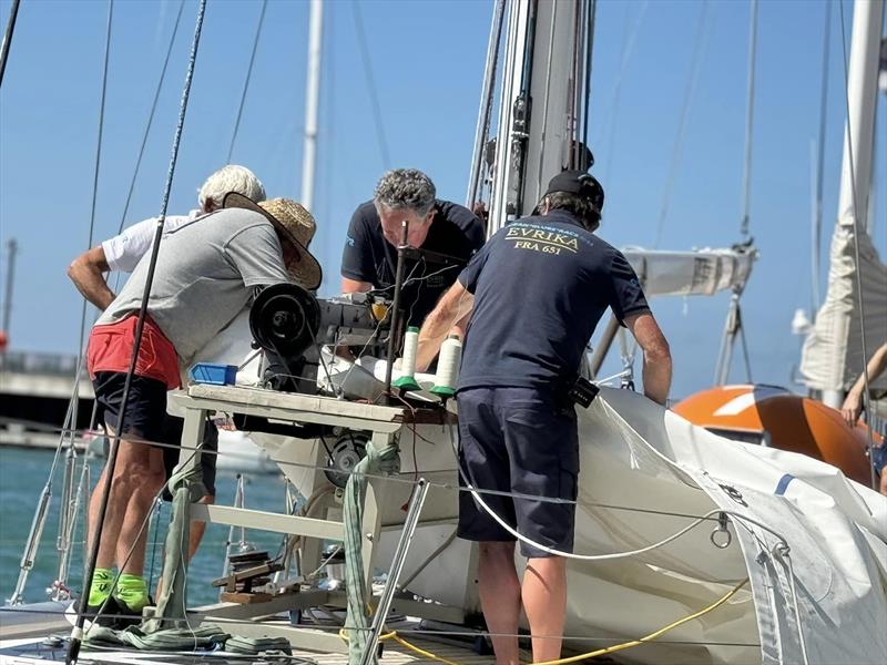 Sail repairs - Ocean Globe Race - Auckland - January 2024 - photo © Ocean Globe Race