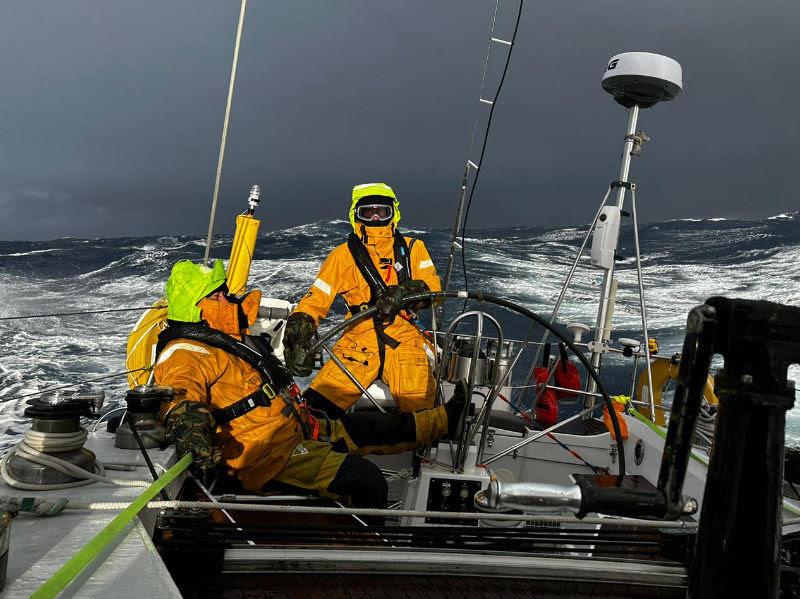 Outlaw crew enjoy the wet and windy Southern Ocean ride - photo © Outlaw / OGR2023
