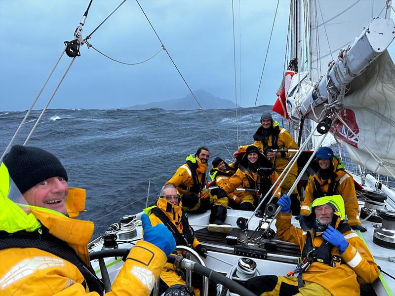 Outlaw with Cape Horn in the background, and now enjoying the sun en route to Punta del Este - photo © Outlaw / OGR2023